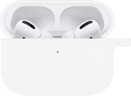Hoesje - Geschikt voor Apple AirPods Pro 2 - met Clip - Siliconen Hoes - Silicone Case Cover - Wit — thumbnail 1