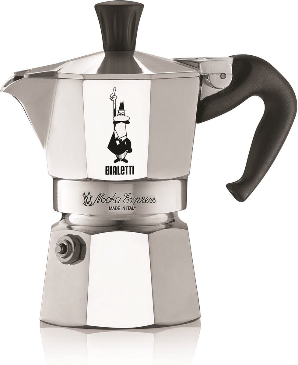 Bialetti Moka Express 1 Kops – Espressopot – Aluminium – 60 ml — afbeelding 1