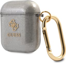 Guess TPU Glitter Case AirPods 1 - AirPods 2 Zwart — thumbnail 3