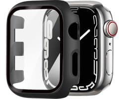Strap-it Geschikt voor Apple Watch PC hard Case - Geschikt voor Apple Watch 7 / 8 / 9 - 45 mm - zwart - hoesje - beschermhoes - protector - bescherming