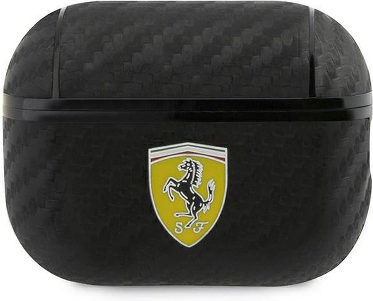 Ferrari Carbon AirPods Case voor Apple Airpods Pro 2 (2e Gen) - Zwart — afbeelding 1