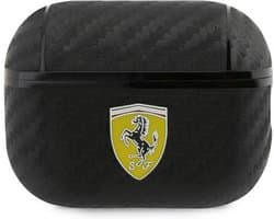 Ferrari Carbon AirPods Case voor Apple Airpods Pro 2 (2e Gen) - Zwart