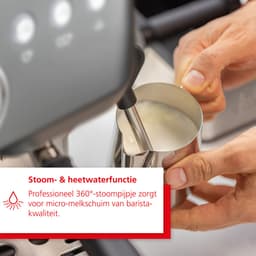 Solis Grind & Infuse Perfetta 1019 - Pistonmachine - Espressomachine met Koffiemolen - Inclusief Coffee Knock Box en Tamping Mat - Zilver — thumbnail 3