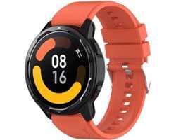 By Qubix - Geschikt voor Garmin bandje - Geschikt voor Garmin Venu 2 / Garmin Venu 3 - Siliconen sportband - Oranje - Smartwatch bandje 22mm