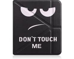 Hoesje Geschikt voor Kobo Libra 2 Hoes Book Case Trifold - Hoes Geschikt voor Kobo Libra 2 Hoesje Book Cover - Don't Touch Me