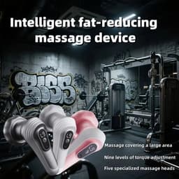 Aanbieding: Intelligente massagegun, stil met 5 opzetstukken, USB-oplaadbaar. Ergonomisch ontwerp voor middel, benen en heupen, stijlvol metaalafwerking – perfect Vaderdag cadeau. — thumbnail 5