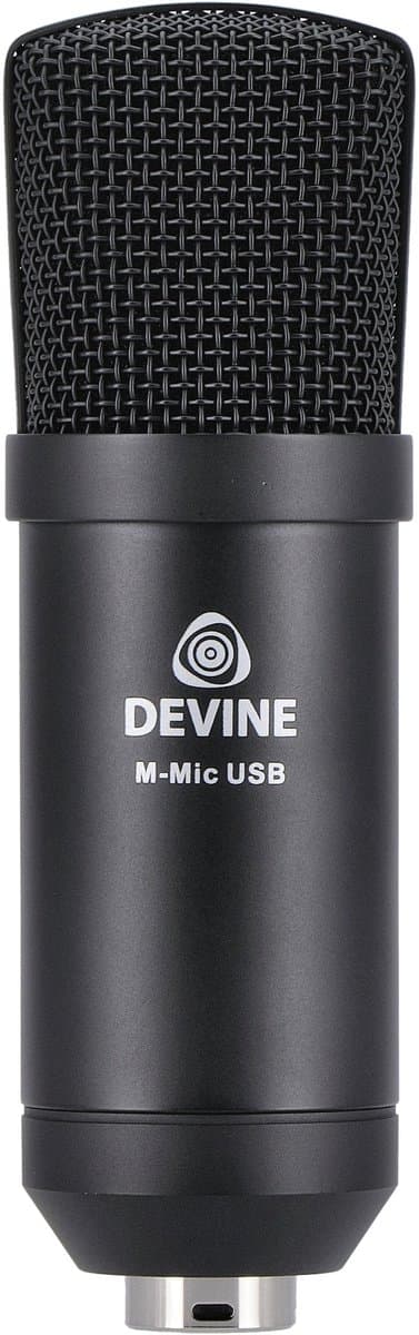 USB Condensatormicrofoon - incl. statief - Met gratis lessen - Zwart Devine M-Mic USB BK — afbeelding 1