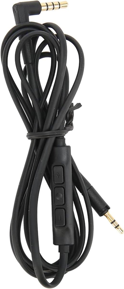 Hoofdtelefoonkabel met Microfoon en Volumeregeling voor HD Hoofdtelefoons - Vervangende Kabel met Afstandsbediening — afbeelding 1