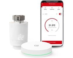 Slimme slimme thermostaatkop voor radiatoren met Zigbee Bridge, app- en spraakbesturing