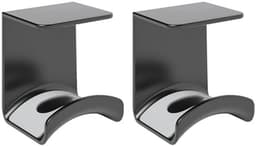 Koptelefoon Houder - 2 Stuks - Koptelefoonstandaard - Kunststof - Haak - Headset Hanger - Headset Houder - Zelfklevend - Geschikt voor bureaus en computertafels - 5.5*6.5*7.6cm - Zwart — thumbnail 1