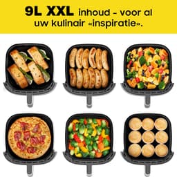 Dewelling AF80D10 – XL 9L Airfryer – Heteluchtfriteuse met 2350W krachtige prestaties – 360° hete luchtcirculatie – Voor krokante en gezonde resultaten — thumbnail 4