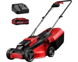 Einhell Accu Grasmaaier GE-CM 18/30 Li Kit - Power X-Change - 18 V/Li-ion - Maaibreedte: 30 cm - Aanbevolen gazonoppervlakte: tot 150 m² - 25 L opvangzak - Maaihoogte: 30-70 mm - Incl. 3.0 Ah Accu en lader
