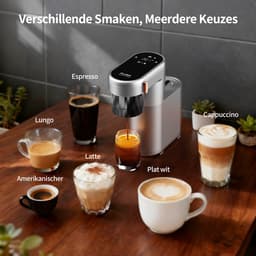 Pura Coffee C1 - Draagbar Espressomachine - 3 Seconden Verwarming - PID-temperatuurregeling - 20Bar - Oplaadbaar - 30 kopjes per oplaadbeurt - Eénknopsbediening - Geschikt voor gemalen koffie — thumbnail 2