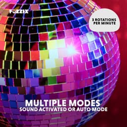Fuzzix MB20ML Discobal 20 cm - met motor op batterijen en RGBW LED's — thumbnail 3