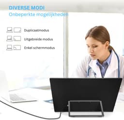 White-Label® Portable Monitor - Draagbare Scherm - Uitbreider - Full HD — thumbnail 3