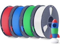 4 kg mat PLA-filament 1,75 mm voor 3D-printer - Kies uit wit, groen, blauw en rood - Eenvoudig te gebruiken