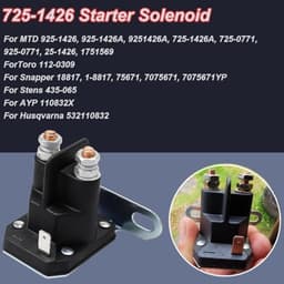 725-1426 Starter Solenoid voor MTD 925-1426 925-1426A 725-1426A 725-0771 925-0771 voor Snapper 18817 75671 voor Toro 112-0309 334009 B 435 0 65 Grasmaaier 12V 80Amp Starter Relais Solenoid — thumbnail 4
