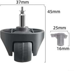 Geschikt voor-Voorwiel robotstofzuiger, kunststof vervanging, compatibel met Narwal voor J4, voor Freo X voor Ultra J4 Lite, voor J5, eenvoudig te installeren accessoire voor efficiënte reiniging, zwart — thumbnail 3