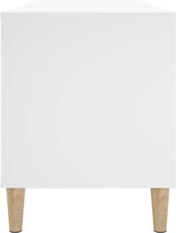 Platenspeler Meubel - LP-kast - Platenspelerkast - Draaitafelstandaard - Platenspelerstandaard - Vintage Displayplank - Wit — thumbnail 5