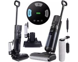 Ruhhy - Draadloze nat- en droogzuiger - 200W 16 kPa - Vloerreiniger met dweilfunctie - 21.6V