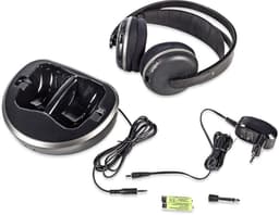 Nedis Draadloze TV-Koptelefoon – Over-Ear – RF – 100 m – 11 uur Batterij – Laadstation – Zilver — thumbnail 6