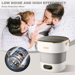 Mini Wasmachine met Centrifuge - Voor Kleine Wasgoed - Meerdere Programma's - — thumbnail 5