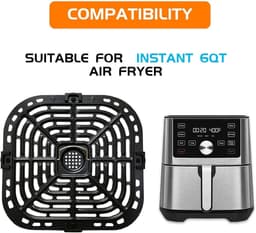 Air Fryer Vervangende Grillpan voor Air Fryer Accessoires - Crisper Plate Lade Rack voor Instant Plus Gourmia - Extra Grillplaat Onderdelen - Kwalitatieve Upgrade — thumbnail 3
