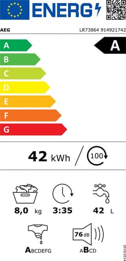 AEG LR7696UD4 7000 Serie ProSteam UniversalDose - Wasmachine - Energielabel A - 1600 toeren - 9 kg — thumbnail 3