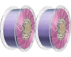 Bicolor Silk Gloss PLA Filament voor 3D Printers - Roze en Luchtheilig Blauw 1.75 mm - 2 kg