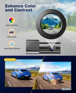 Dashcam voor auto voor en achter – Dual dashcam – Voor- en achtercamera – Autocamera – Full HD dashcam – Dashcam met nachtzicht – Dashcam met bewegingssensor – Groothoeklens – Parkeermodus – Loop recording – Dashcam met SD-kaart — thumbnail 3
