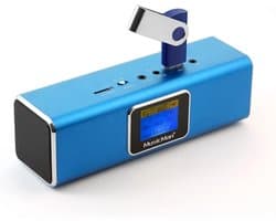 Draagbare Soundstation Stereoluidspreker met Oplaadbare Batterij, MP3, Radio en LCD