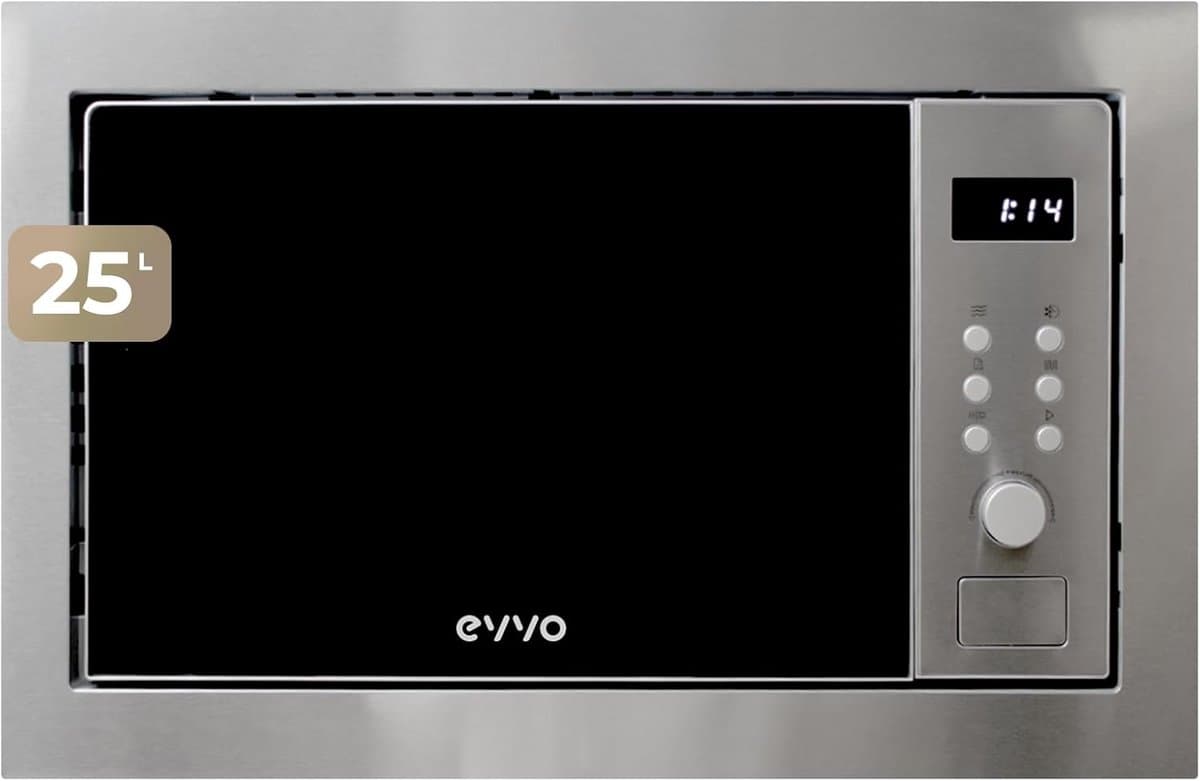 Inbouw Magnetron met Grillfunctie 25L Digitaal RVS Look — afbeelding 1