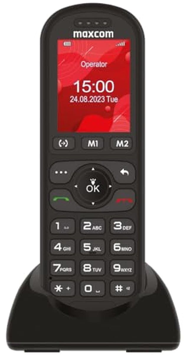 4G VoLTE Draadloze Mobiele Desktop Telefoon - Grote Knoppen - Geschikt voor Thuis en Kantoor met SIM Kaart en USB-C Lader - Zwart — afbeelding 1
