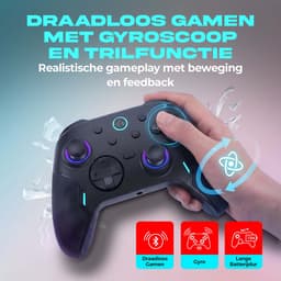 Smartify Switch 2 Pro Controller - Geschikt Voor De Nintendo Switch 2 & Nintendo Switch - Hall Effect Joysticks - Macro Knoppen - RGB verlichting — thumbnail 7