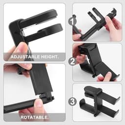 3-in-1 Gaming Hoofdtelefoon en Controller Houder voor Bureau met Verstelbare Klem en Draaibare Arm — thumbnail 2