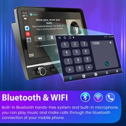 Junsun 10.1" Autoradio geschikt voor Peugeot 107, Toyota Aygo, Citroën C1 (2005-2014) Met camera - Draadloos CarPlay, Android Auto, GPS Navi, WIFI, BT, SWC, FM, 2GB+64GB, Android 15 — thumbnail 4
