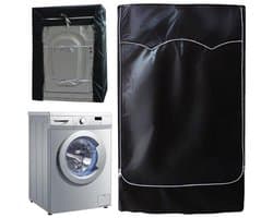 wasmachine hoes - voorlader drogerhoes - waterdicht - stofdicht - zonwerend - Geschikt voor opzet- en droogkasten buiten - geschikt voor de meeste wasmachines en drogers op de markt - 60x55x85 cm - zwart