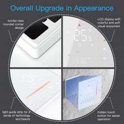 Programmeerbare WiFi verwarmingsthermostaat met draadloze controle via app en spraakassistent — thumbnail 4