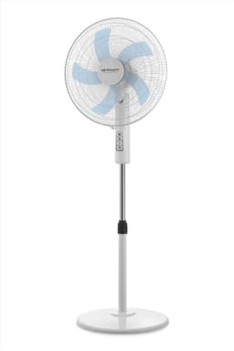 Stijlvolle Staande Ventilator met 3 Snelheden, Draaibare Kop en Hoogteverstelling - 45 W, Wit — thumbnail 3