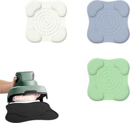 3 stuks hittebestendige mat - geschikt voor Ninja CRISPi Airfryer FN101EUGY - 27.2cm Antislipmat - Lichtgroen & lichtblauw & gebroken wit - Warmte-isolerende mat — thumbnail 1