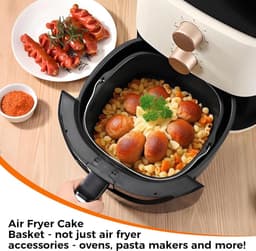 Airfryer pan - Airfryer bakvorm - Antiaanbak Airfryer Cake Barrel - Airfryer Accessoires - Pizza Brood Bakvorm - 8.7 inch Airfryer Cakevorm, Airfryer Cake Pizza Bakvorm voor Cake Bakplaat Mand Airfryer Accessoires (8.7 inch) — thumbnail 5