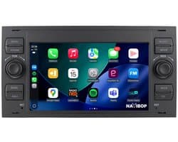 Geschikt voor Ford Fiesta (2006 t/m 2008) | 7 inch Android 15.0 CarPlay autoradio | Draadloos CarPlay & Android Auto | 2GB RAM + 32GB | Mic, Camera (AHD) & DAB+ | Bluetooth & WiFi | NAVIBOP NB-1281 | Bouwjaar 2006 t/m 2008