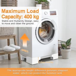 Wasmachine Verhoger - Ombouw - Kast - Wit — thumbnail 4