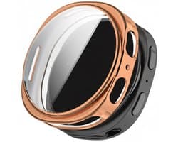Screenprotector case - geschikt voor Samsung Galaxy Watch 8 - 40mm - flexibel en zacht - TPU full cover hoesje - 40 mm - volledige bescherming - rosegoud