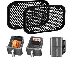 2pcs Anti-Splash Grate for Air Fryer Ninja Dual Stack Xl Sl400Eu and Sl300Eu, Silicone Grate Anti-Splashing Accessories for Airfryer Ninja Dual Stack Xl Sl400Eu and Sl300Eu