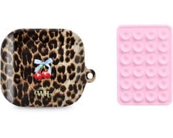 xoxo Wildhearts AirPods hoesje Berry Wild + Telefoonsticker Stick On Me Square Lichtroze – geschikt voor AirPods 4