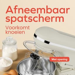 KitchenBrothers 1200W Keukenmachine - Keukenrobot - 5L - Mixer met Mengkom - BPA-vrij Keukenmixer - Champagne — thumbnail 5