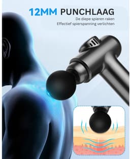 White-Label® Massage Gun Professioneel - Massage Apparaat - Theragun - Zwart — thumbnail 2