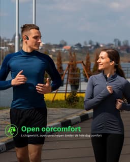 White-Label® Bone Conduction Headphone - Koptelefoon voor Activiteiten - Draadloos - Bleutooth - Zwart met groen — thumbnail 3