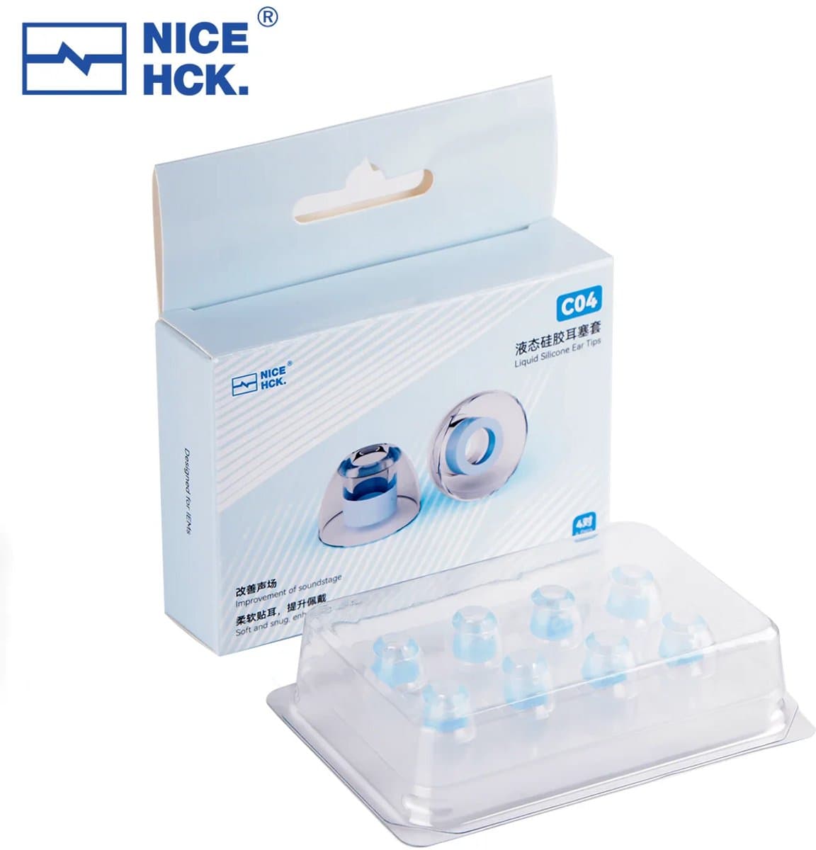 NICEHCK C04 - Vloeibare Silicone Oortjes - Ruisonderdrukkend - Uitgebreid Geluidsveld - IEMS Accessoire - Voor Audioliefhebbers - Model C04 — afbeelding 1